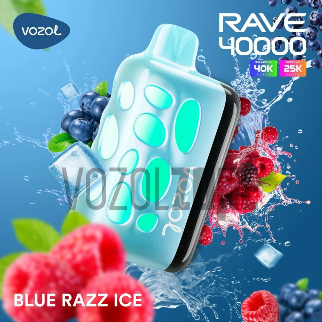 Vozol Rave 40000 Blue Razz ice